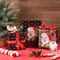 Christmas Reversible Wrapping Paper Roll for Women Men, Mini Roll, Vintage Santa Claus and Red Polka Dot Design, Black Gift Wrap for Christmas Party, Holiday Gifts, 17 Inches x 32.8 Feet